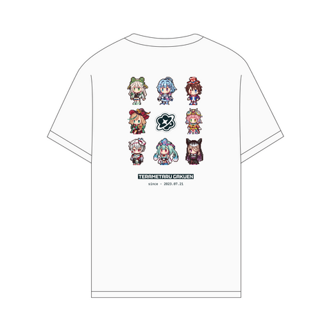 【再販】【てらめたる学園】オリジナルTシャツ　ホワイト